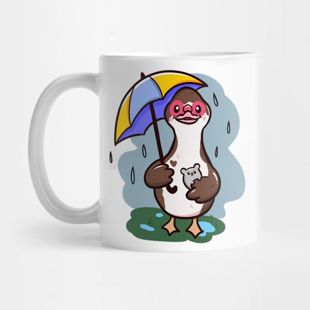 Rainy days duck by Jurassic Ink